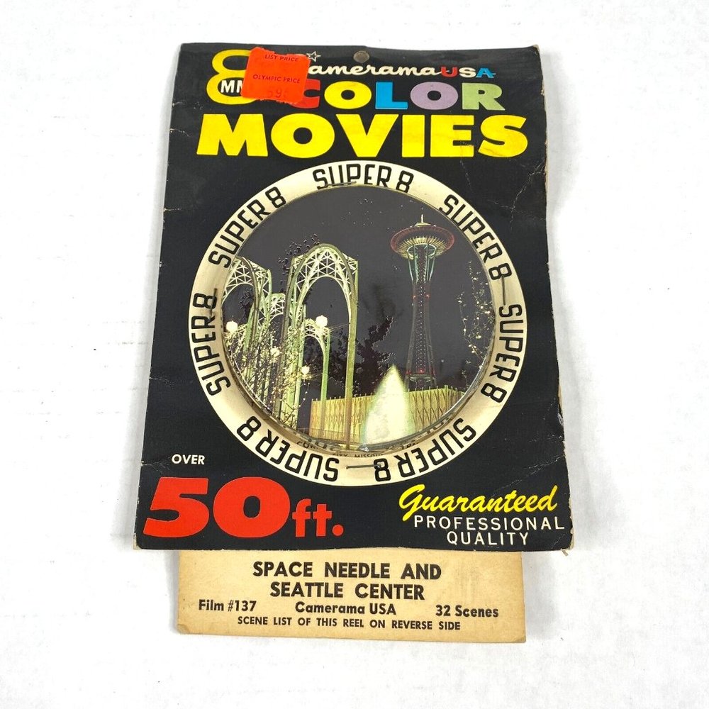 Space Needle Seattle Washington USA 50ft Super 8mm #137 Color 32 Scenes Vintage